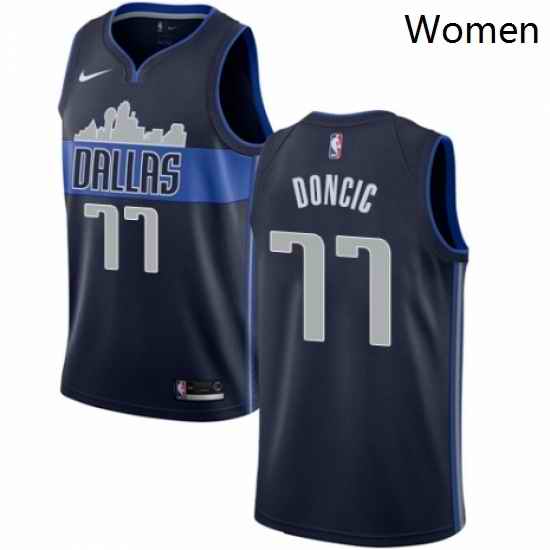 Womens Nike Dallas Mavericks 77 Luka Doncic Swingman Navy Blue NBA Jersey Statement Edition
